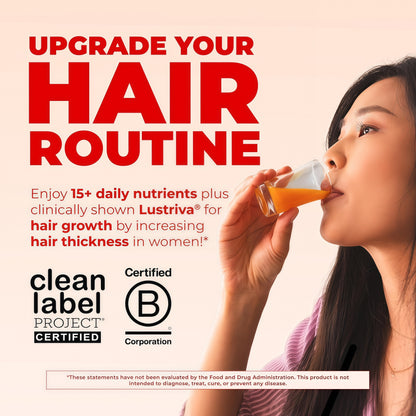 MARYRUTH'S Liquid Multivitamin + Hair Growth, Clinically Thicker Hair, 30oz | Clinically Tested in Women for Thicker Hair & Facial Wrinkles, Ages 18+