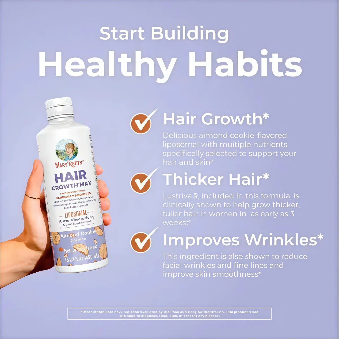 MaryRuth's Advanced Hair Care Bundle - Daily Liquid Hair Formula 16 oz & Hair Growth Max Liposomal 15.22 oz