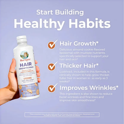 MaryRuth's Advanced Hair Care Bundle - Daily Liquid Hair Formula 16 oz & Hair Growth Max Liposomal 15.22 oz